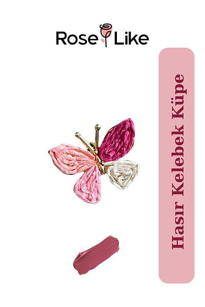 RoseLike Wicker Butterfly Earrings