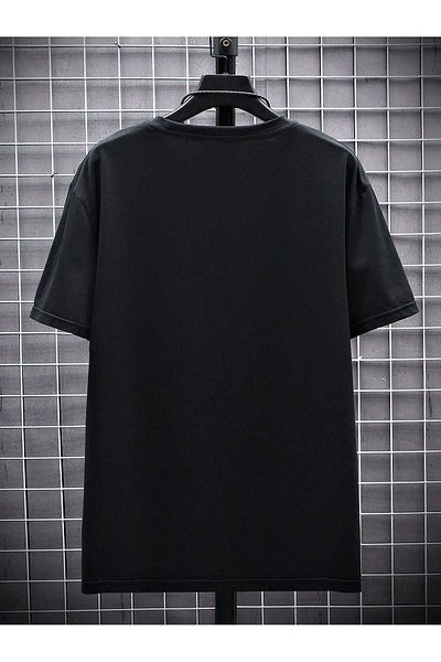 CLAYES Ny Text Single Jersey T-Shirt - Μαύρο εμπριμέ μπλουζάκι με λαιμόκοψη