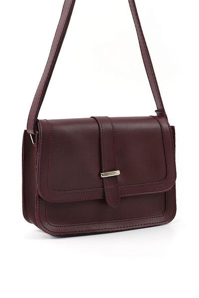 SHAKA Claret Red Shk127 Faux Leather Hand, Arm and Shoulder Bag with Internal Zipper Pocket and Snap Closure