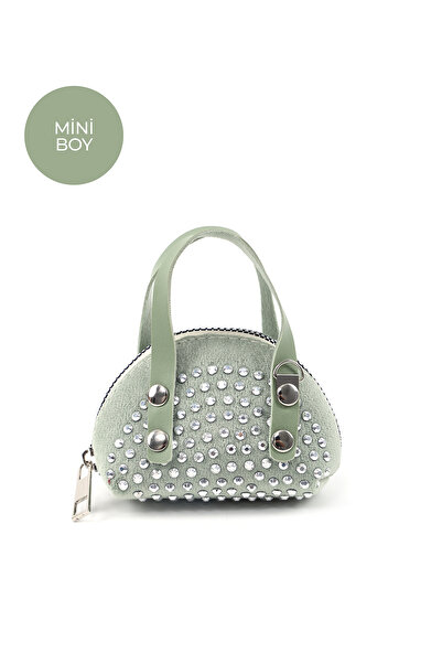 SHAKA Mint Green Shk220 Suede ύφασμα, Μονό διαμέρισμα, Λουράκι αλυσίδας, Φερμ...