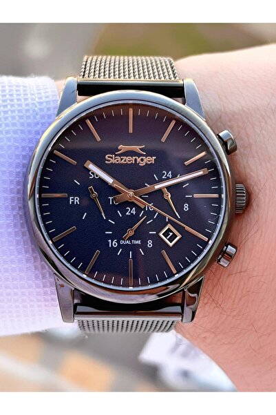 Slazenger SL.1.386 Çelik Kordon Sarı Kadran İç Fonksiyonları Aktif 5 Atm Su G...