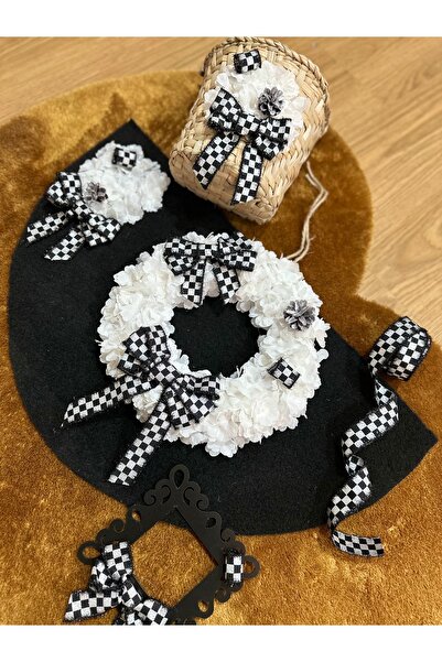 Marrone Kapı Süsü Paspas Takımı Siyah Paspas Kapı Sepeti Hasır Sepet 3lü Kapı Dekoru Ev Hediyesi