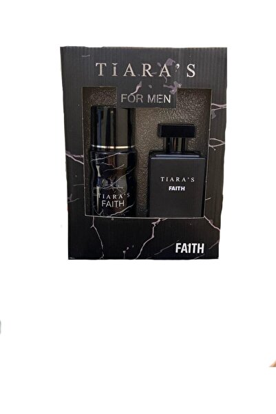 Tiaras Faith Edt 100 ml 150 ml Deodorant Erkek Parfüm Seti 8698438201056