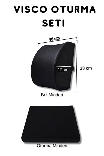 Viscomina Bel Minderi Ortopedik Oturma Minderi 2'li Set Ortopedik Oturma Seti Ortopedi