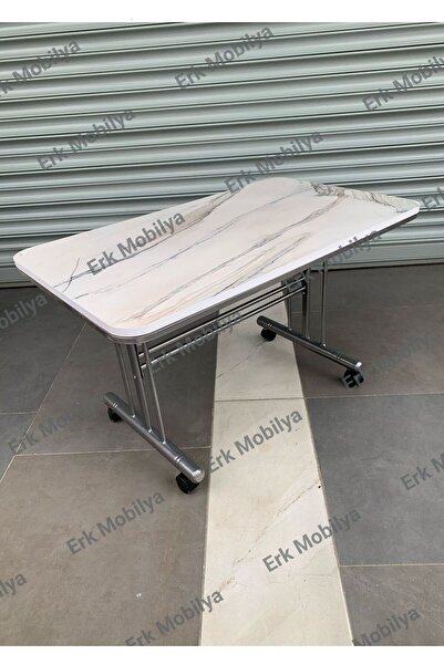erk mobilya Tekerlekli Orta Sehpa, , Pratik Orta Sehpa, 60x100cm Masa, Tekerli Sehpa