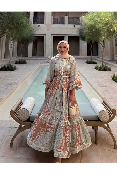 Rabia Ateş Raje Patterned Hijab Dress