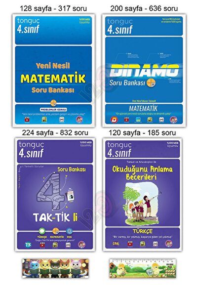 Tonguç Yayınları 4. Sınıf Yeni Nesil Dinamo Matematik Taktikli Soru Bankası O...