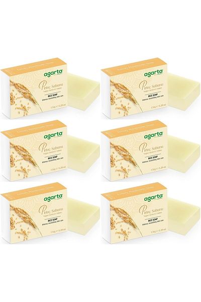 Agarta Handmade Natural Soap 150Gr Rice (Set of 6)
