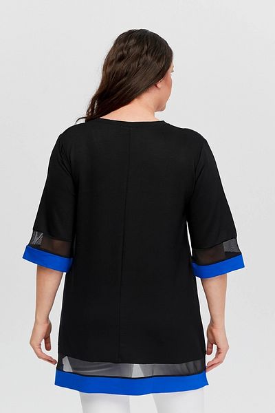 aytemas Asymmetric Colorful Striped Tunic with Skirt