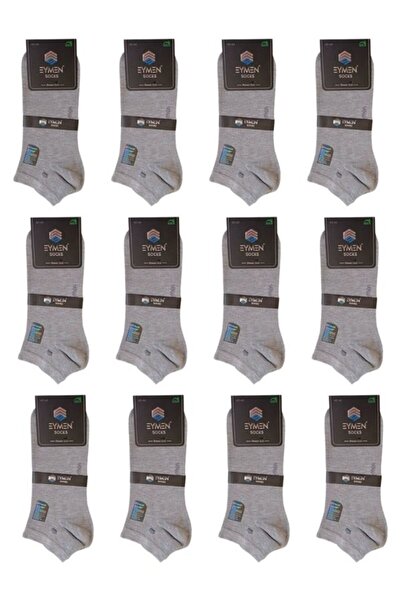 EymenSocks 12-Piece Luxury Boxed Bamboo Men's Bootie Socks Gray – Dowry Seaml...