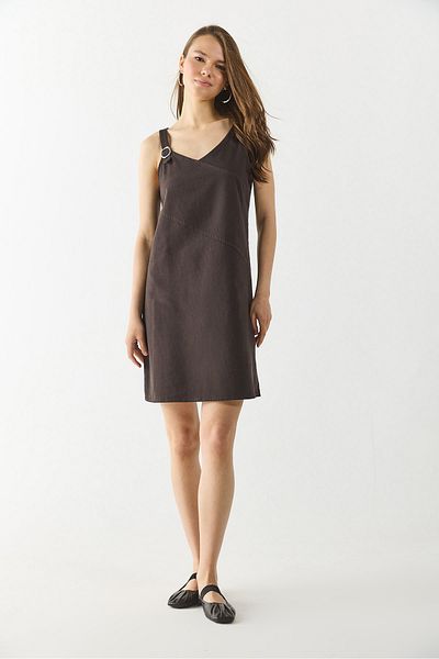 VENA Angelica Regular Fit Λινό Φόρεμα - ΚΑΦΕ