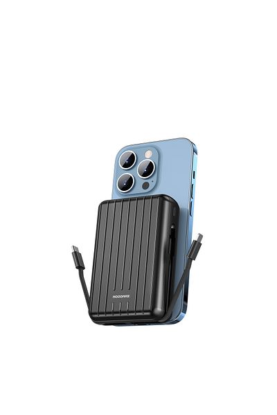 MOOGMAX 20000mAh Magnetic Wireless Power Bank - 22.5W Super Charging with 2 Built-in Cables and 15W Wireless Charging