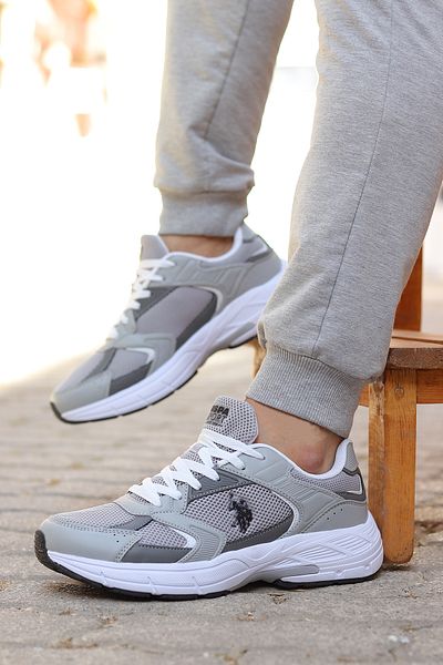 U.S. Polo Assn. Comfort Άνετη Σόλα Καθημερινά Ανδρικά Αθλητικά Παπούτσια Γκρι