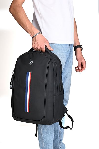 U.S. Polo Assn. SUA Polo Assn. Rucsac cu compartiment pentru laptop – Port USB, rezistent la apă PLEVRYD2358