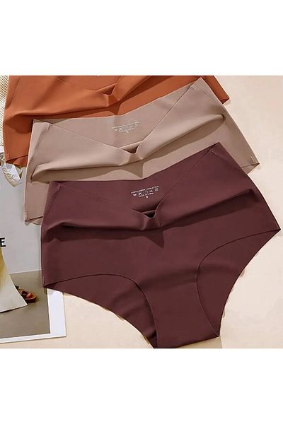 CEGEB Pachet de 2 Slip bikini de bază cu talie înaltă tăiat cu laser Kilot Pachet de 2 CULORI alb ecru