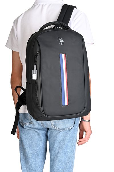 U.S. Polo Assn. SUA Polo Assn. Rucsac cu compartiment pentru laptop – Port USB, rezistent la apă PLEVRYD2358
