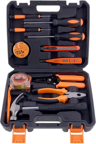 Lawazim Tools Set - 11 Piece - Complete Hand Tool Kit with Philips Screwdrivers, Flat Screwdrivers,