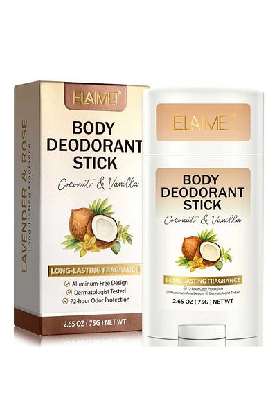 NOVA KISS Aluminum-free Deodorant Stick With Coconut And Vanilla 72h Protection, Unisex, 75 G