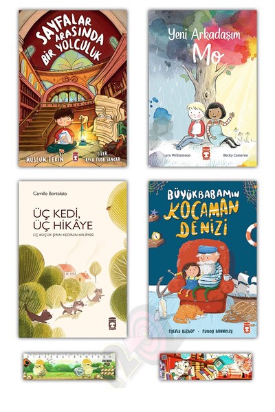 Timaş Çocuk Sayfalar Arasında Bir Yolculuk Yeni Arkadaşım Mo Üç Kedi Üç Hikay...