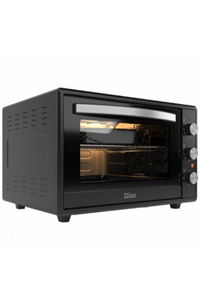 Zilan Electric Oven - 2000w, 65l, Double Glass, Timer, Thermostat, 3 Speeds, Enamelled Interior