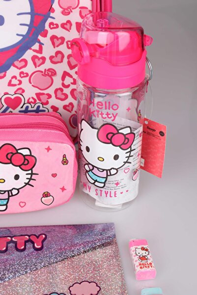 Hello Kitty Lisanslı Okul Çantası,beslenme Kabı ,kalem Çantası,trıtan Matara Kırtasiye Seti Seti