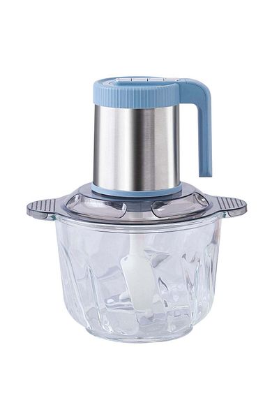 Luxi Tocator Electric Profesional - 3L, 1000W, Sticla, 4 Viteze, 4 Cutite, Maner Ergonomic - Argintiu