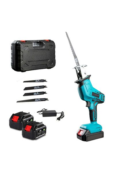 Luxi Sabre Saw - 2 Batteries 36V, 4 Blades, Bag - Wood, Plastic, Metal