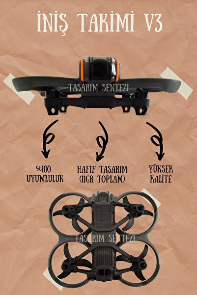 Tasarım Sentezi Dji Avata 2 Drone Uyumlu İniş Takımı V3 Koruma Ayak Aksesuar ...