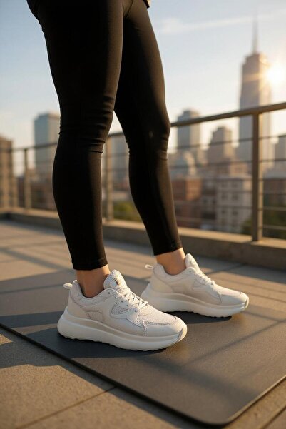 Afşin NSTYLE Pantofi de damă cu talpă înaltă cu aer, pantofi sport confortabi...