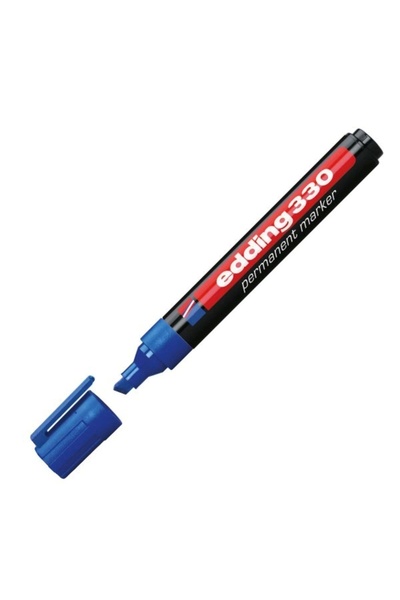 Edding 330 Kesik Uçlu Permanent Markör - Mavi