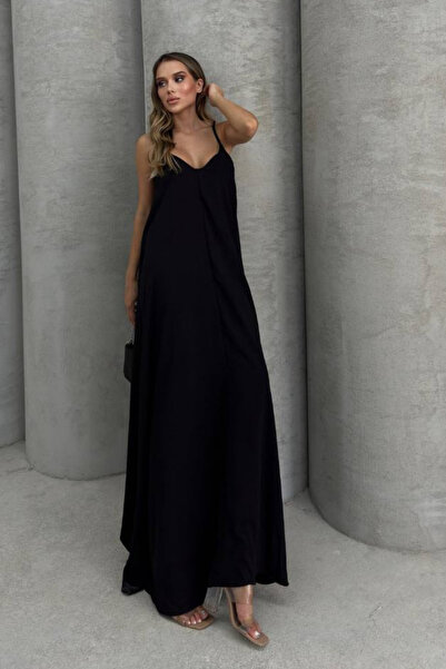 Balenbi Γυναικείο ύφασμα Aerobin μακρύ φόρεμα με ρυθμιζόμενο λουράκι 1099