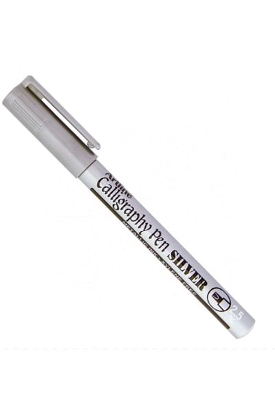 EMRE KIRTASİYE Artline Calligraphy Pen with Cut Tip 2.5 Mm Silver Ek993xf