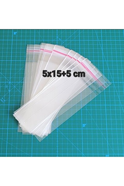 arminow YAPIŞKAN BANTLI ŞEFFAF POŞET 5X15+5 CM (5X20 CM) 100 ADET