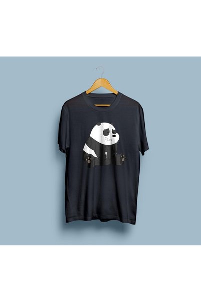 Generic Brand Oversize kroj Panda dizajn unisex T-shirt