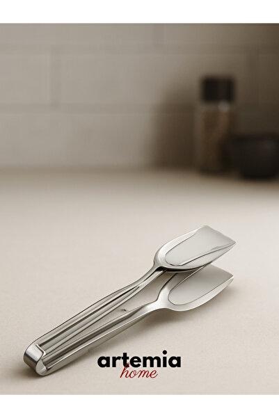 DMR LİFE 8 Pieces 5 Pieces Sauce 3 Pieces Tongs Pasta Set Silver Product 4 Mm Thickness Calik 18/10 Quality