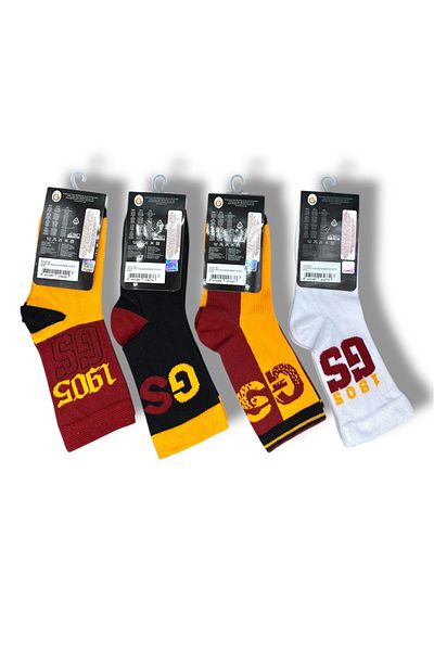 Galatasaray Licensed Children's 4 Pair Socket Socks 1905