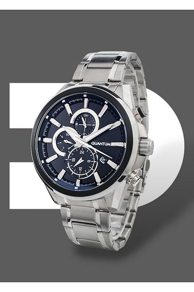 Quantum Original Functions Active 10 Atm Waterproof Steel Band Men's Wristwatch