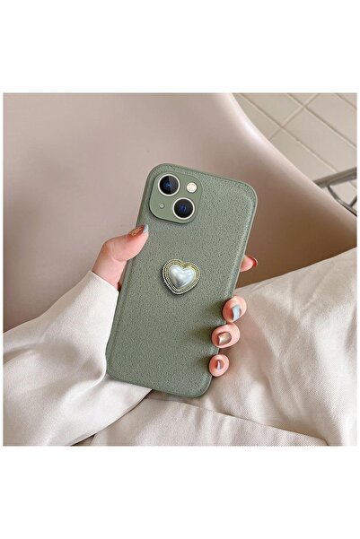 Zebana Apple iPhone 15 Plus Uyumlu Kılıf Zebana Velvix Silikon Kılıf Yeşil