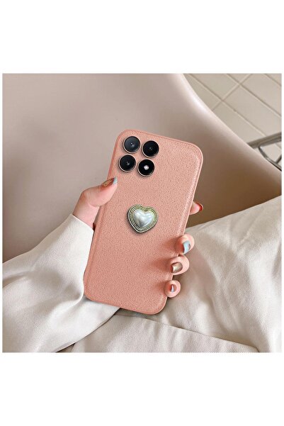 Pro Aksesuar Xiaomi Poco X6 Pro 5G Uyumlu Kılıf Kalpli Vel Silikon Kılıf Rose...