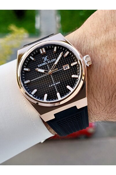 Daniel Klein Kasası Rose Kordonu Siyah Renk İç Göstergeleri Aktif Erkek Kol S...