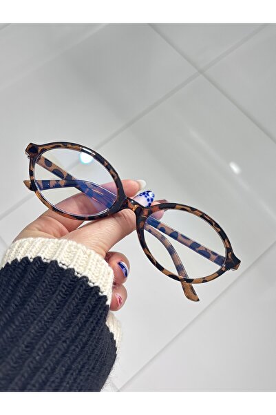 BluePepper Miux Leopard Oval Frame - Blue Light Protection Optical Screen Goggles, Replaceable Glasses