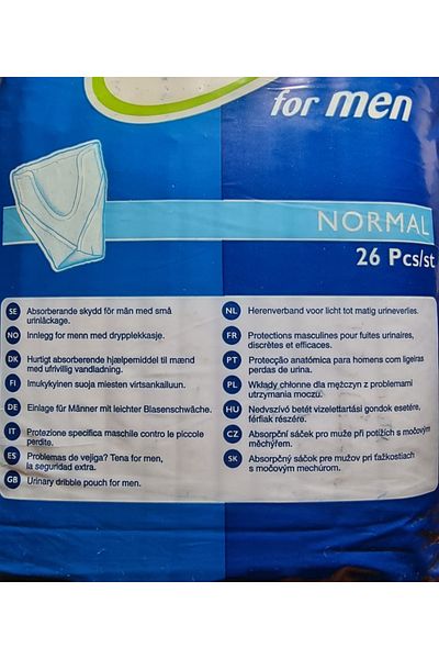 TENA Incontinence Pads For Men Normal, 26 Pcs