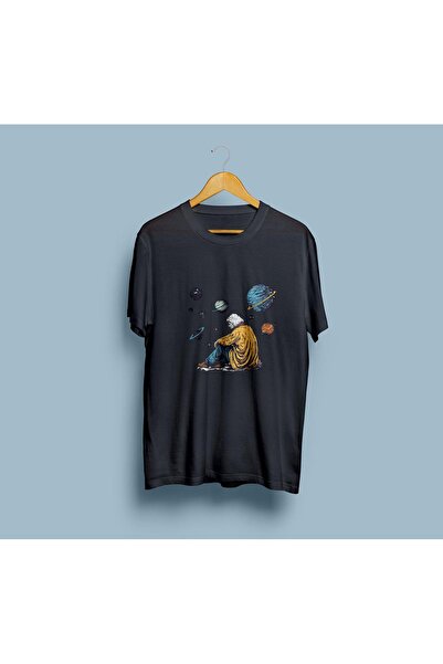 Generic Brand Unisex Oversize kroj Astronomija/Dizajn planeta T-shirt