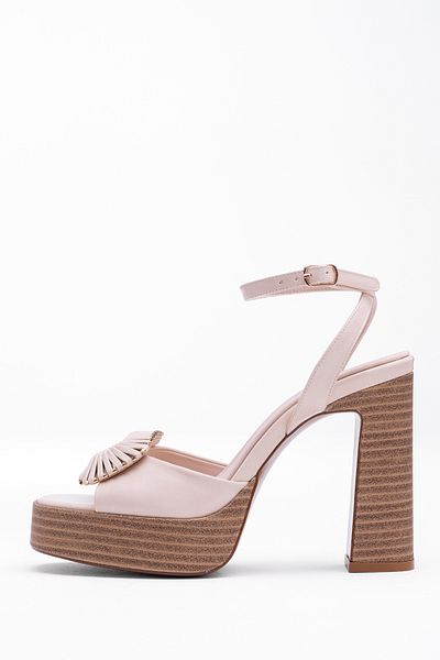 Tasarım Mantaga Women's Front Buckle Ankle Belt Platform Heeled Shoes