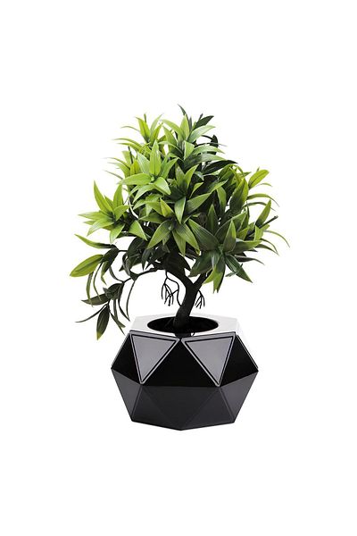HOMİNG Homing Τεχνητό Φυτό Μπονσάι σε Μαύρη Γλάστρα-33 cm