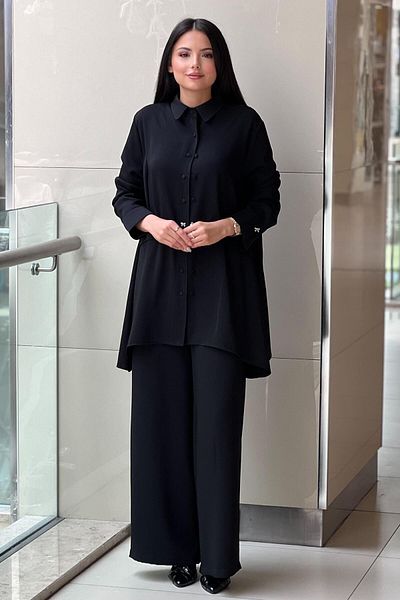 Ghisa Double Button Detailed Shirt Pant Suit