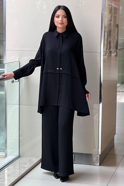 Ghisa Double Button Detailed Shirt Pant Suit