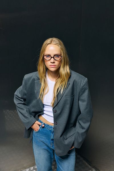 bases. Oversize Blazer Jacket