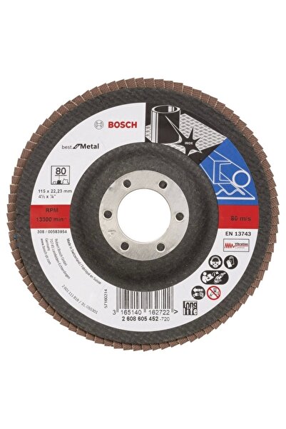 Bosch 115 mm 80 K Best For Metal Flap Zımpara Diski - 2608605452