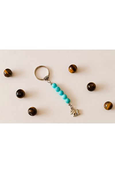 devritarz Turquoise Stone Healing Natural Stone Keychain Design